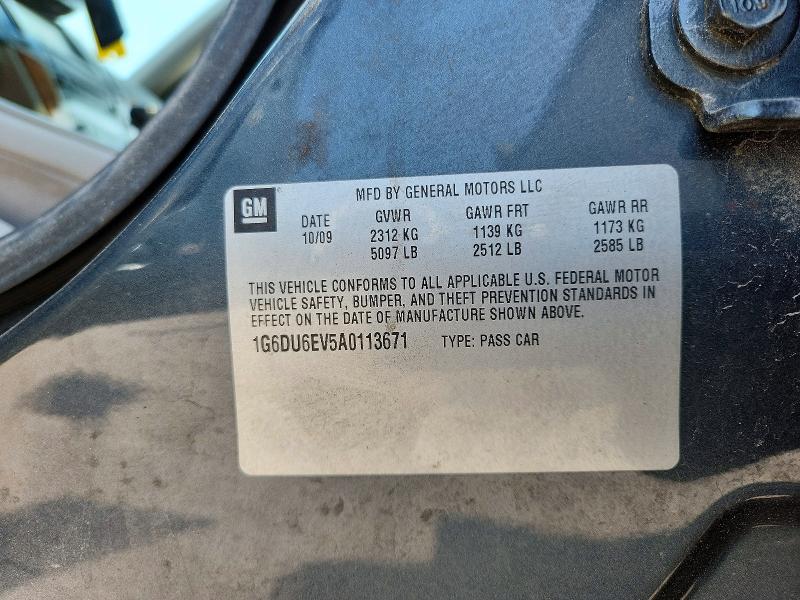 2010 Cadillac Sts მანქანა იყიდება აუქციონზე, vin: 1G6DU6EV5A0113671, აუქციონის ნომერი: 61301106