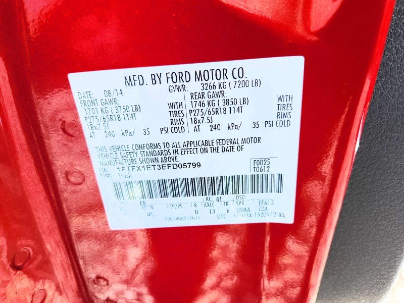 61337756 :رقم المزاد ، 1FTFX1ET3EFD05799 vin ، 2014 Ford F150 مزاد بيع