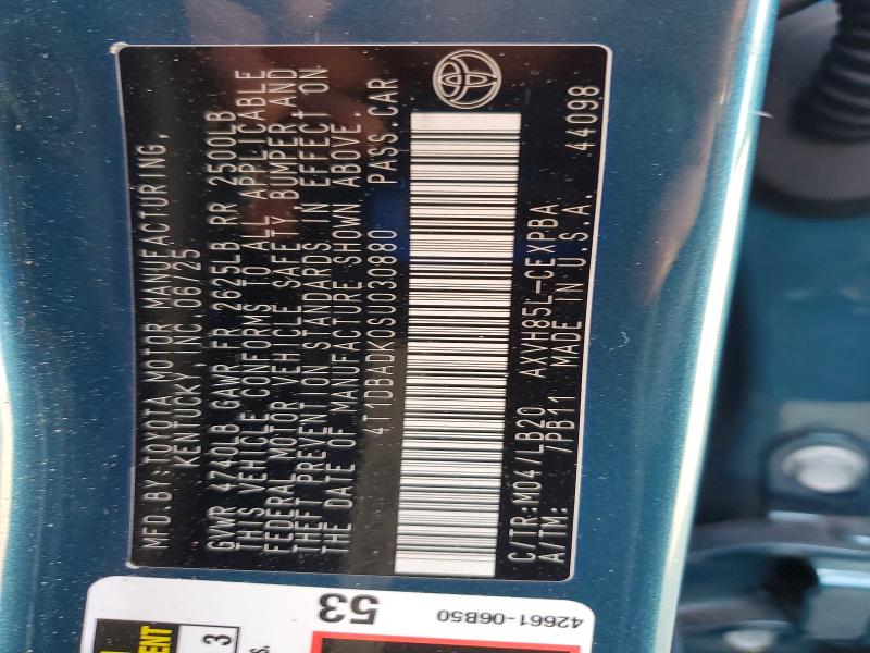 Aukcja sprzedaży 2025 Toyota Camry, vin: 4T1DBADK0SU030880, numer aukcji: 61798696