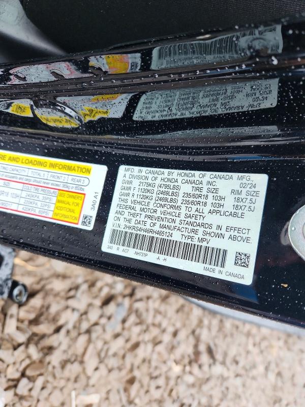 60453476 :رقم المزاد ، 2HKRS4H46RH465124 vin ، 2024 Honda Cr-v مزاد بيع