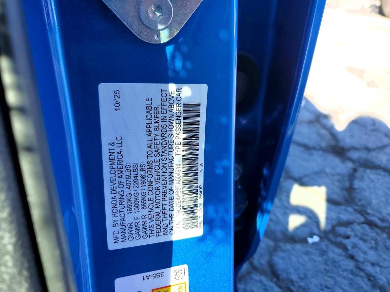 2026 Acura Integra მანქანა იყიდება აუქციონზე, vin: 19UDE4H66TA004914, აუქციონის ნომერი: 60987536
