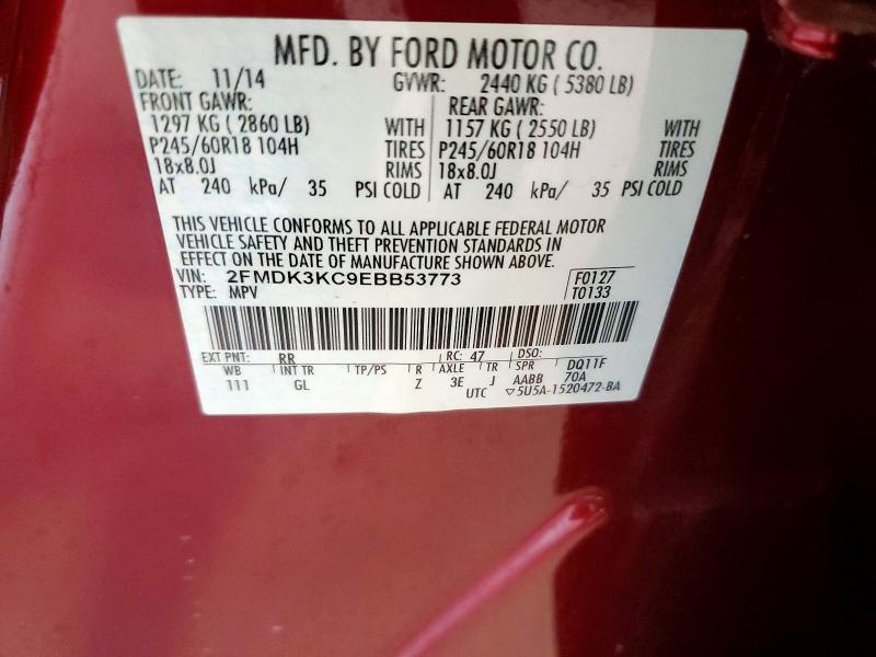 Продажа на аукционе авто 2014 Ford Edge, vin: 2FMDK3KC9EBB53773, номер лота: 61878586
