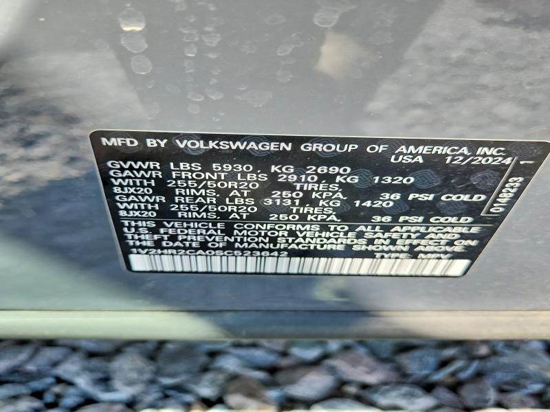 2025 Volkswagen Atlas მანქანა იყიდება აუქციონზე, vin: 1V2HR2CA0SC523642, აუქციონის ნომერი: 58624766