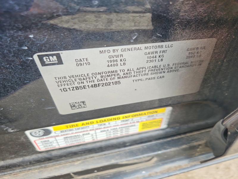 59699046 :رقم المزاد ، 1G1ZB5E14BF202185 vin ، 2011 Chevrolet Malibu مزاد بيع