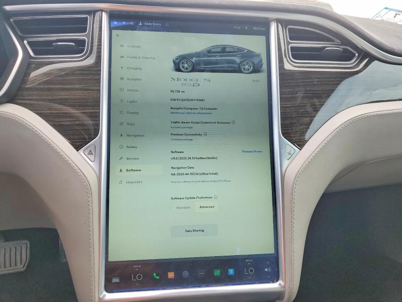 Aukcja sprzedaży 2015 Tesla Model S, vin: 5YJSA1E21FF110961, numer aukcji: 61018656