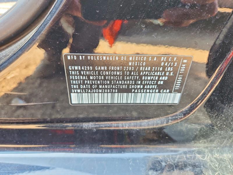 Aukcja sprzedaży 2013 Volkswagen Jetta, vin: 3VWLL7AJ0DM288798, numer aukcji: 60608686