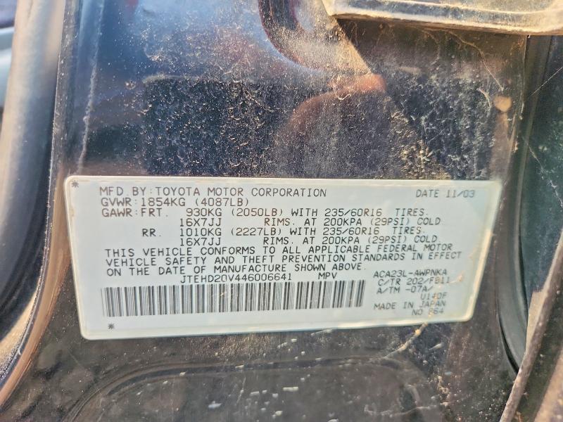 Продаж на аукціоні авто 2004 Toyota Rav4, vin: JTEHD20V446006641, номер лоту: 61212916
