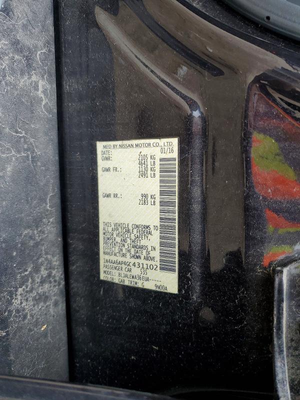 Продаж на аукціоні авто 2016 Nissan Maxima, vin: 1N4AA6AP4GC431102, номер лоту: 61342806