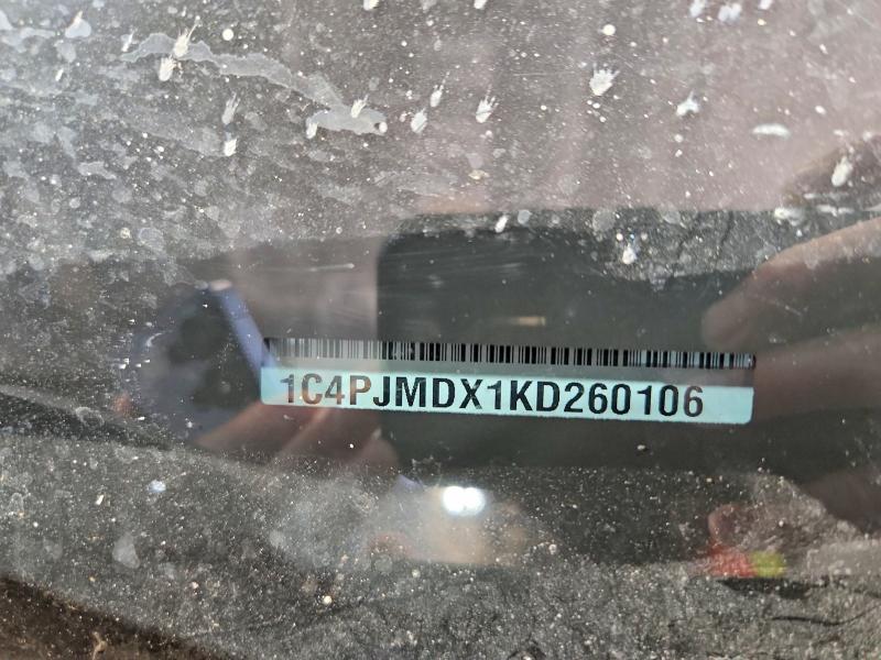 Продажа на аукционе авто 2019 Jeep Cherokee, vin: 1C4PJMDX1KD260106, номер лота: 59333196