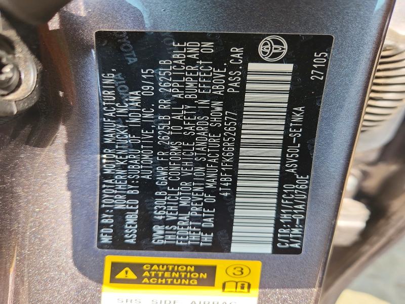 Aukcja sprzedaży 2016 Toyota Camry, vin: 4T4BF1FK6GR526577, numer aukcji: 61163296