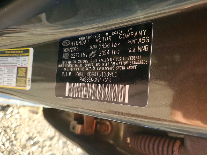 59675686 :رقم المزاد ، KMHLL4DG4TU138961 vin ، 2026 Hyundai Elantra مزاد بيع