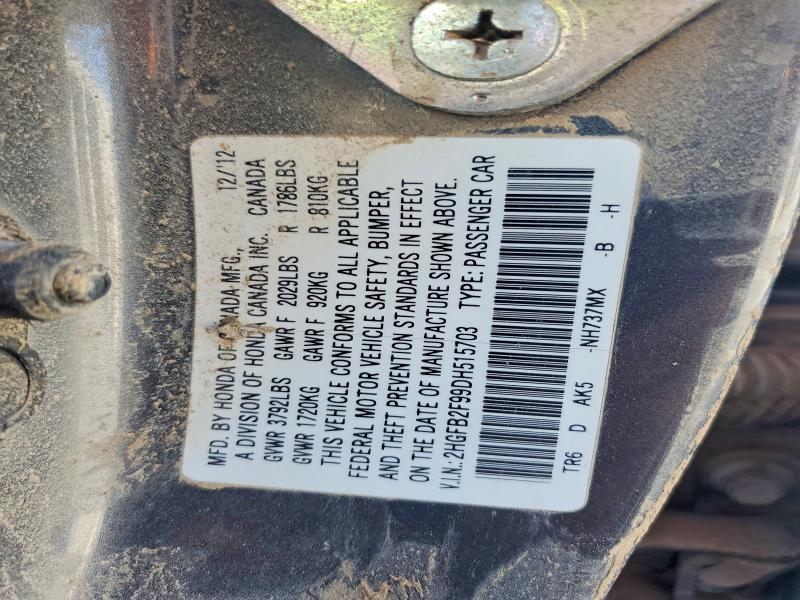 61248346 :رقم المزاد ، 2HGFB2F99DH515703 vin ، 2013 Honda Civic مزاد بيع