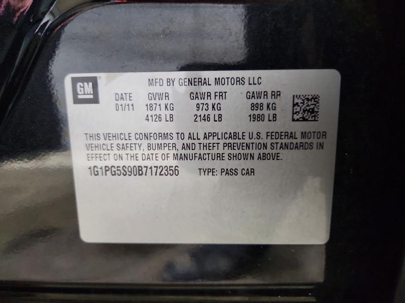 2011 Chevrolet Cruze მანქანა იყიდება აუქციონზე, vin: 1G1PG5S90B7172356, აუქციონის ნომერი: 62584176
