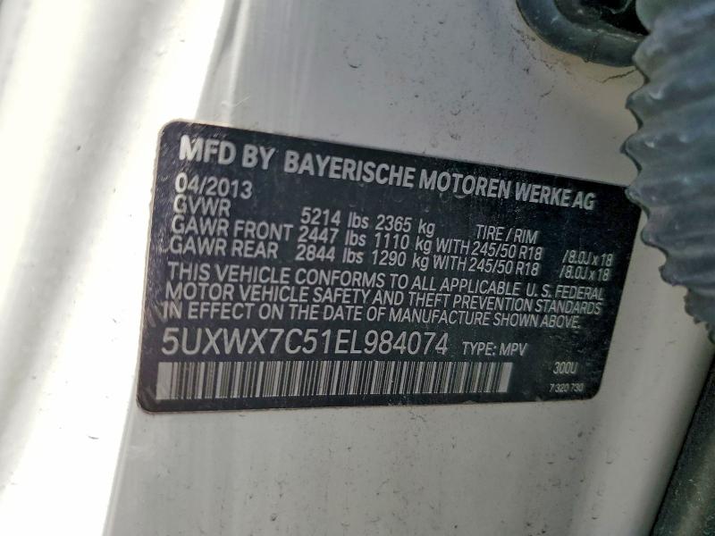 Aukcja sprzedaży 2014 Bmw X3, vin: 5UXWX7C51EL984074, numer aukcji: 59921436