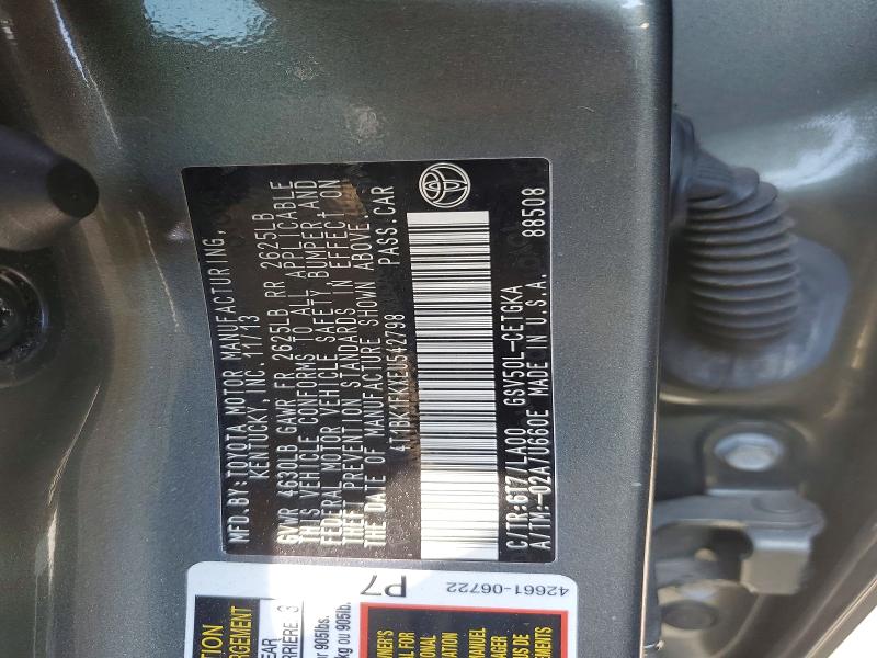 Aukcja sprzedaży 2014 Toyota Camry, vin: 4T1BK1FKXEU542798, numer aukcji: 59193426