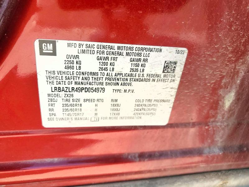 Aukcja sprzedaży 2023 Buick Envision, vin: LRBAZLR49PD054979, numer aukcji: 59996426