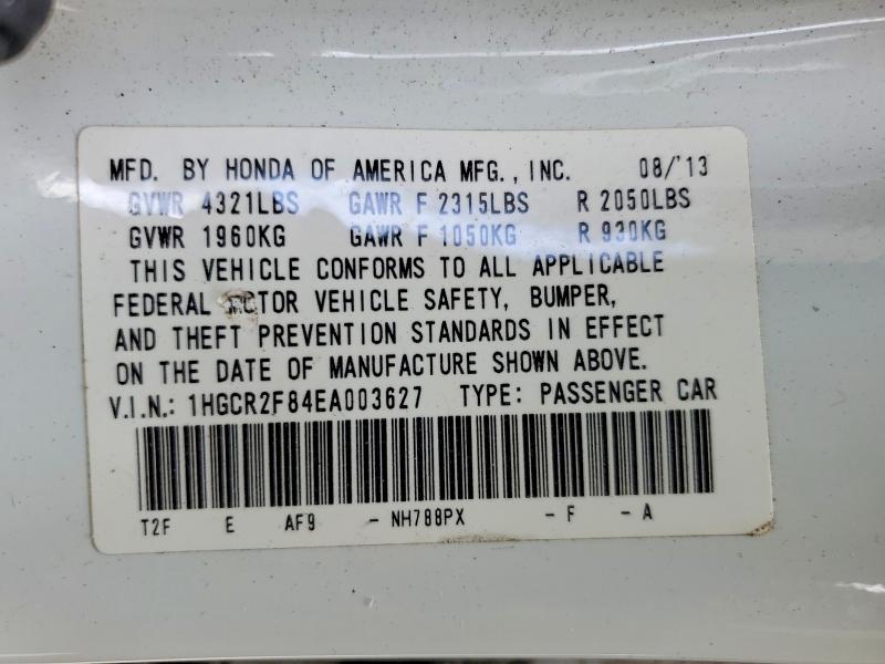 Продажа на аукционе авто 2014 Honda Accord, vin: 1HGCR2F84EA003627, номер лота: 60770866