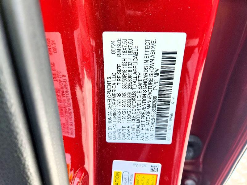 2025 Honda Cr-v მანქანა იყიდება აუქციონზე, vin: 7FARS5H85SE002506, აუქციონის ნომერი: 61859506