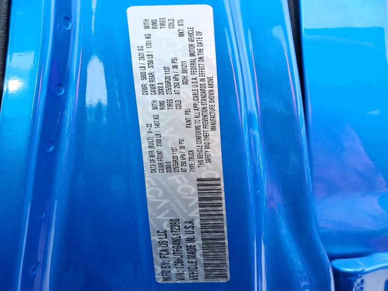 Продажа на аукционе авто 2022 Jeep Gladiator, vin: 1C6HJTFG4NL172390, номер лота: 63218906