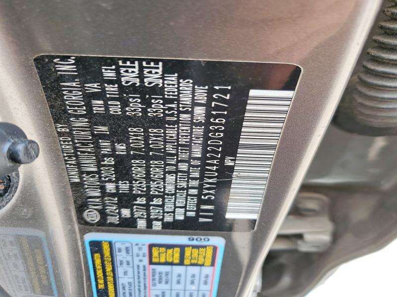 60991716 :رقم المزاد ، 5XYKU4A22DG361721 vin ، 2013 Kia Sorento مزاد بيع