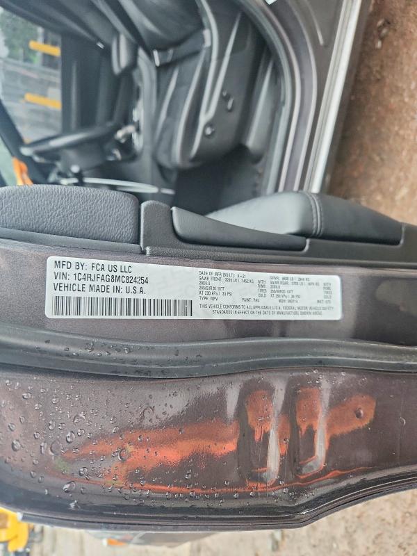 Продажа на аукционе авто 2021 Jeep Grand Cherokee, vin: 1C4RJFAG8MC824254, номер лота: 59348676