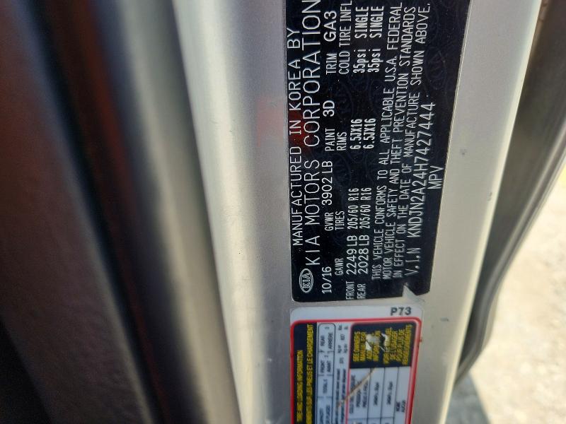 61095566 :رقم المزاد ، KNDJN2A24H7427444 vin ، 2017 Kia Soul مزاد بيع