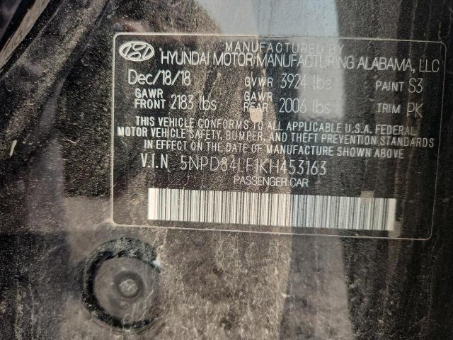 2019 Hyundai Elantra მანქანა იყიდება აუქციონზე, vin: 5NPD84LF1KH453163, აუქციონის ნომერი: 60590726