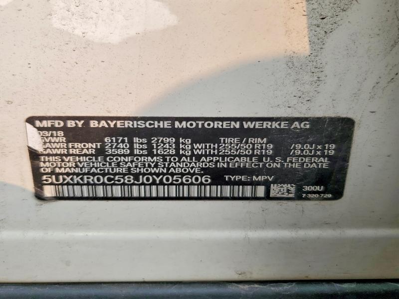 2018 Bmw X5 მანქანა იყიდება აუქციონზე, vin: 5UXKR0C58J0Y05606, აუქციონის ნომერი: 61556576