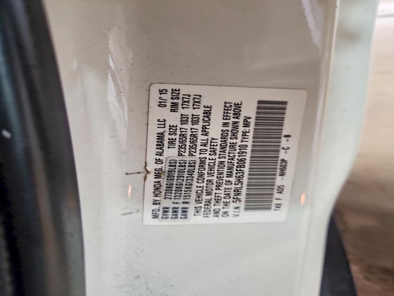 Продажа на аукционе авто 2015 Honda Odyssey, vin: 5FNRL5H63FB061910, номер лота: 61349086