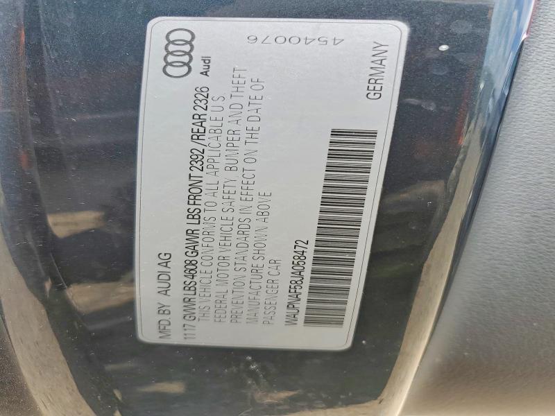 Aukcja sprzedaży 2018 Audi A5, vin: WAUPNAF58JA058472, numer aukcji: 60292396