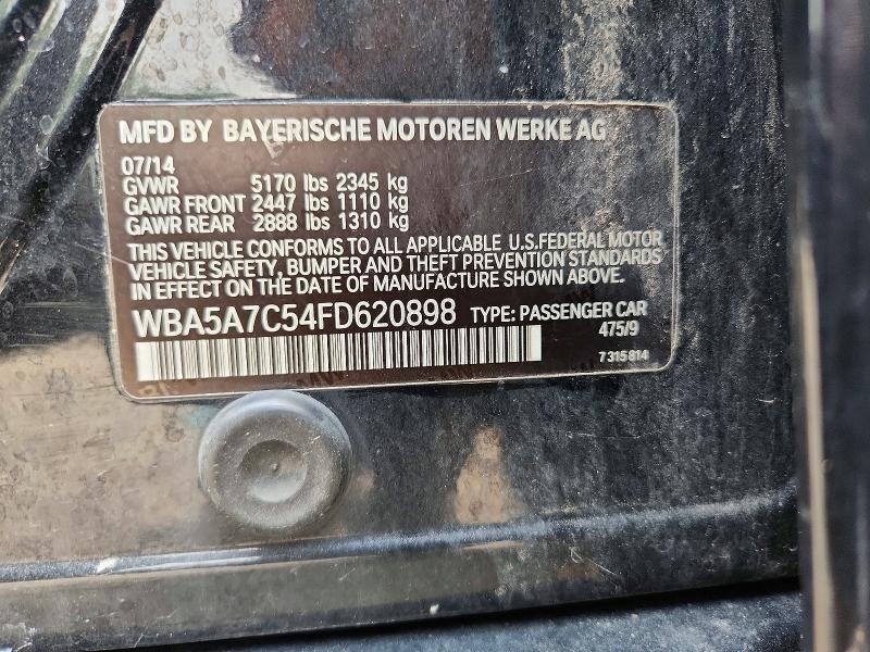 2015 Bmw 528 მანქანა იყიდება აუქციონზე, vin: WBA5A7C54FD620898, აუქციონის ნომერი: 61698876