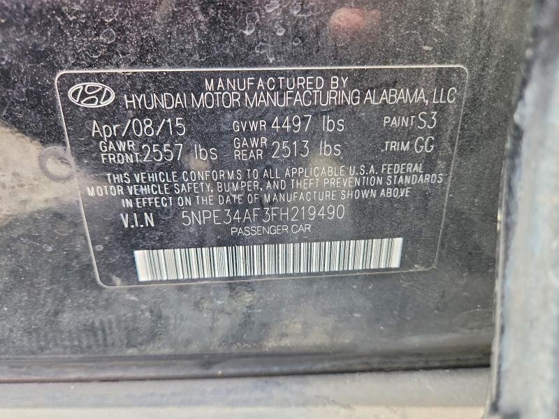 Продажа на аукционе авто 2015 Hyundai Sonata, vin: 5NPE34AF3FH219490, номер лота: 60750006