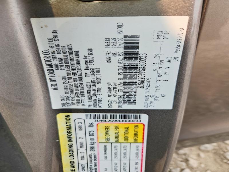 Продаж на аукціоні авто 2016 Lincoln Mkz, vin: 3LN6L2G99GR600233, номер лоту: 61693686