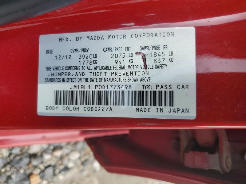 Продаж на аукціоні авто 2013 Mazda 3, vin: JM1BL1LP0D1773498, номер лоту: 62278216