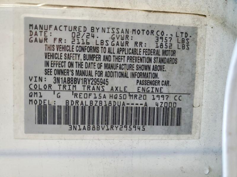 Aukcja sprzedaży 2024 Nissan Sentra, vin: 3N1AB8BV1RY295945, numer aukcji: 60517606