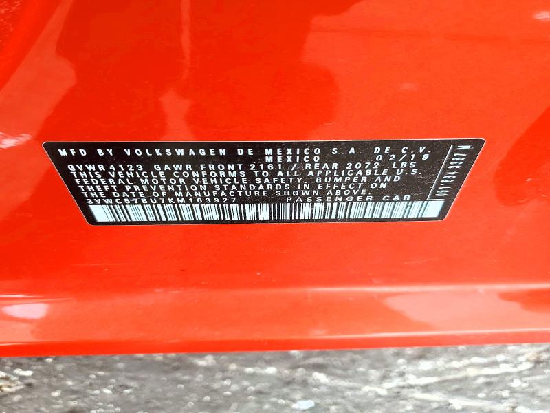 Aukcja sprzedaży 2019 Volkswagen Jetta, vin: 3VWC57BU7KM163927, numer aukcji: 62578236