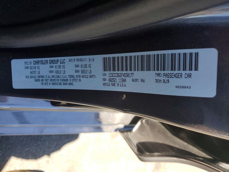 59625606 :رقم المزاد ، 1C3CCCBG2FN530177 vin ، 2015 Chrysler 200 مزاد بيع