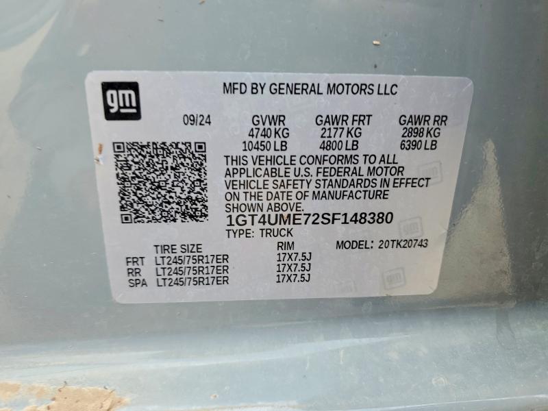 Продажа на аукционе авто 2025 Gmc Sierra, vin: 1GT4UME72SF148380, номер лота: 62423576