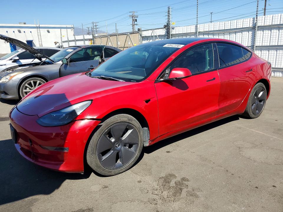 Продаж на аукціоні авто 2022 Tesla Model 3, vin: 5YJ3E1EB1NF273763, номер лоту: 59842396