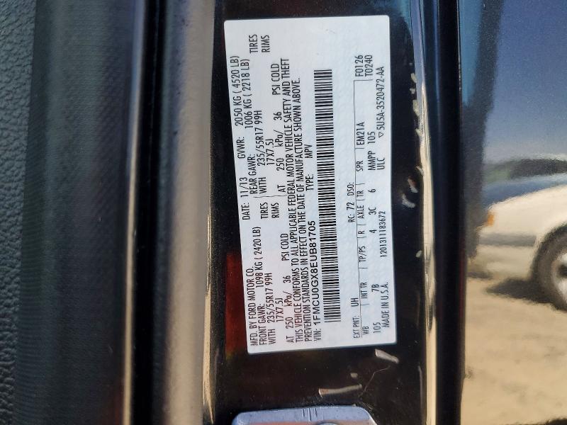 2014 Ford Escape მანქანა იყიდება აუქციონზე, vin: 1FMCU0GX8EUB81705, აუქციონის ნომერი: 60197686