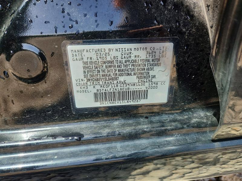 61048416 :رقم المزاد ، 3N1CN8EV1SL849287 vin ، 2025 Nissan Versa مزاد بيع