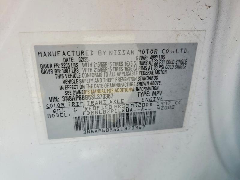 Продаж на аукціоні авто 2025 Nissan Kicks, vin: 3N8AP6BB5SL373367, номер лоту: 60860956