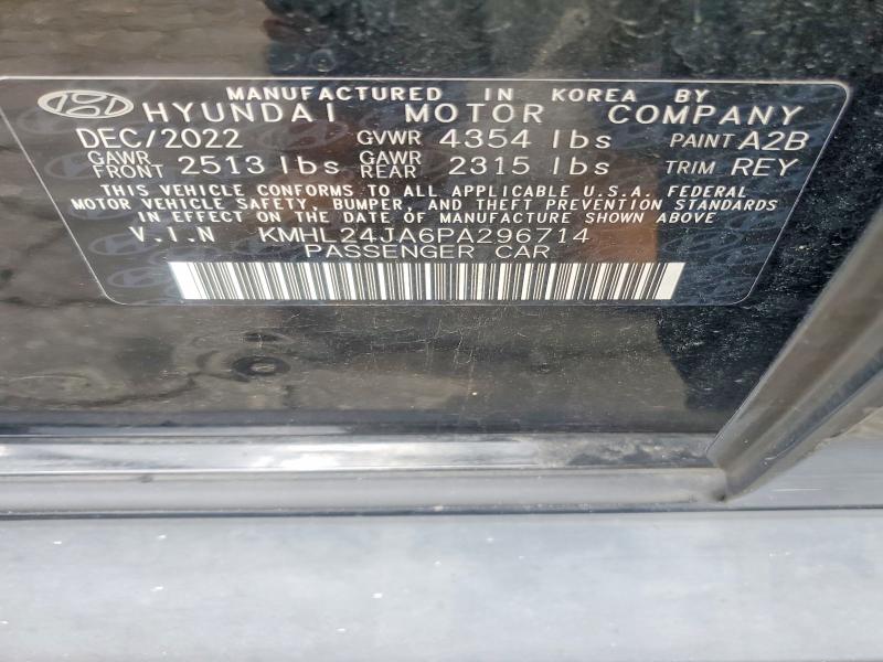 60831516 :رقم المزاد ، KMHL24JA6PA296714 vin ، 2023 Hyundai Sonata مزاد بيع
