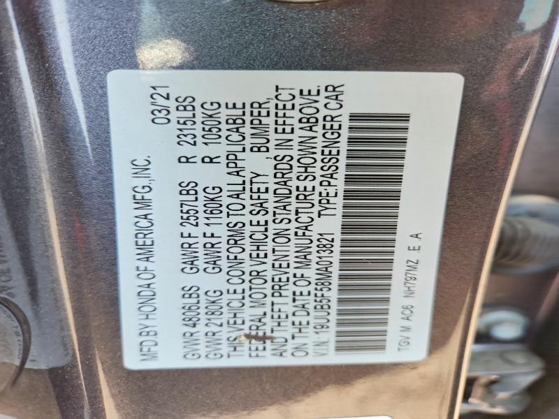 Aukcja sprzedaży 2021 Acura Tlx, vin: 19UUB5F58MA013821, numer aukcji: 61908246