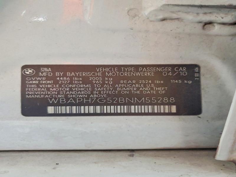 Aukcja sprzedaży 2011 Bmw 328, vin: WBAPH7G52BNM55288, numer aukcji: 59793836