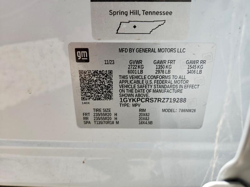 Auction sale of the 2024 Cadillac Xt6, vin: 1GYKPCRS7RZ719288, lot number: 60180666