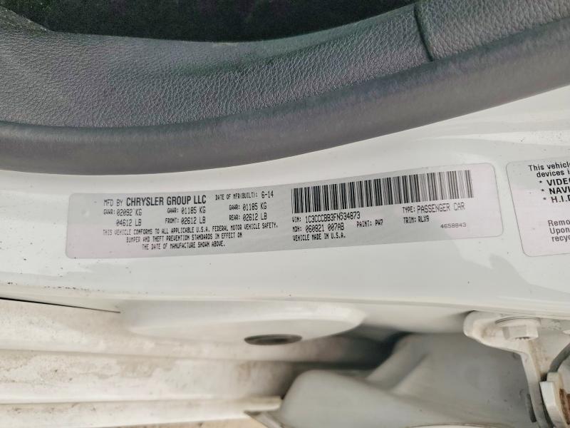Aukcja sprzedaży 2015 Chrysler 200, vin: 1C3CCCBB3FN534873, numer aukcji: 61083476