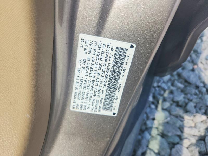 Продаж на аукціоні авто 2005 Honda Cr-v, vin: SHSRD78805U340121, номер лоту: 59717326