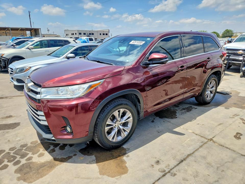 62619386 :رقم المزاد ، 5TDZZRFH9HS207199 vin ، 2017 Toyota Highlander مزاد بيع