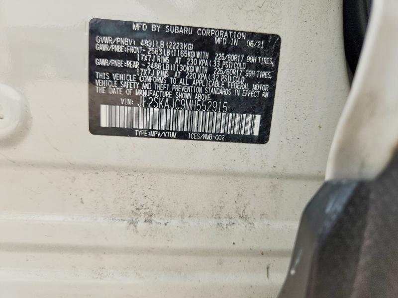 Продажа на аукционе авто 2021 Subaru Forester, vin: JF2SKAJC9MH552915, номер лота: 61392506